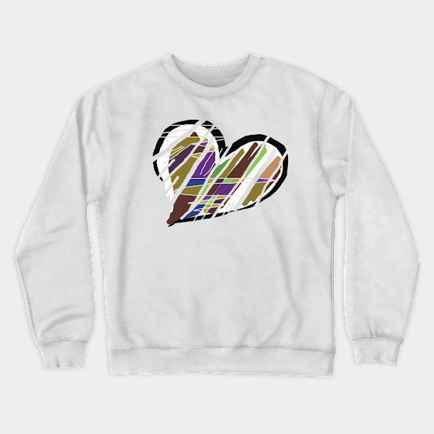 Opaque heart Crewneck Sweatshirt by Marisa-ArtShop